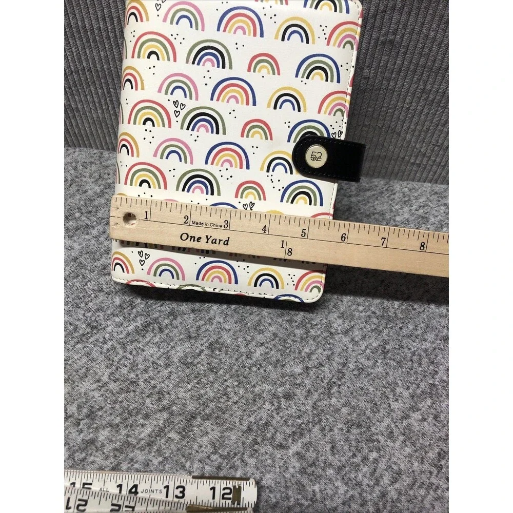 Lot Of 2 The Paper Studio Planner Covers 3 Ring Binder Pink Rainbow